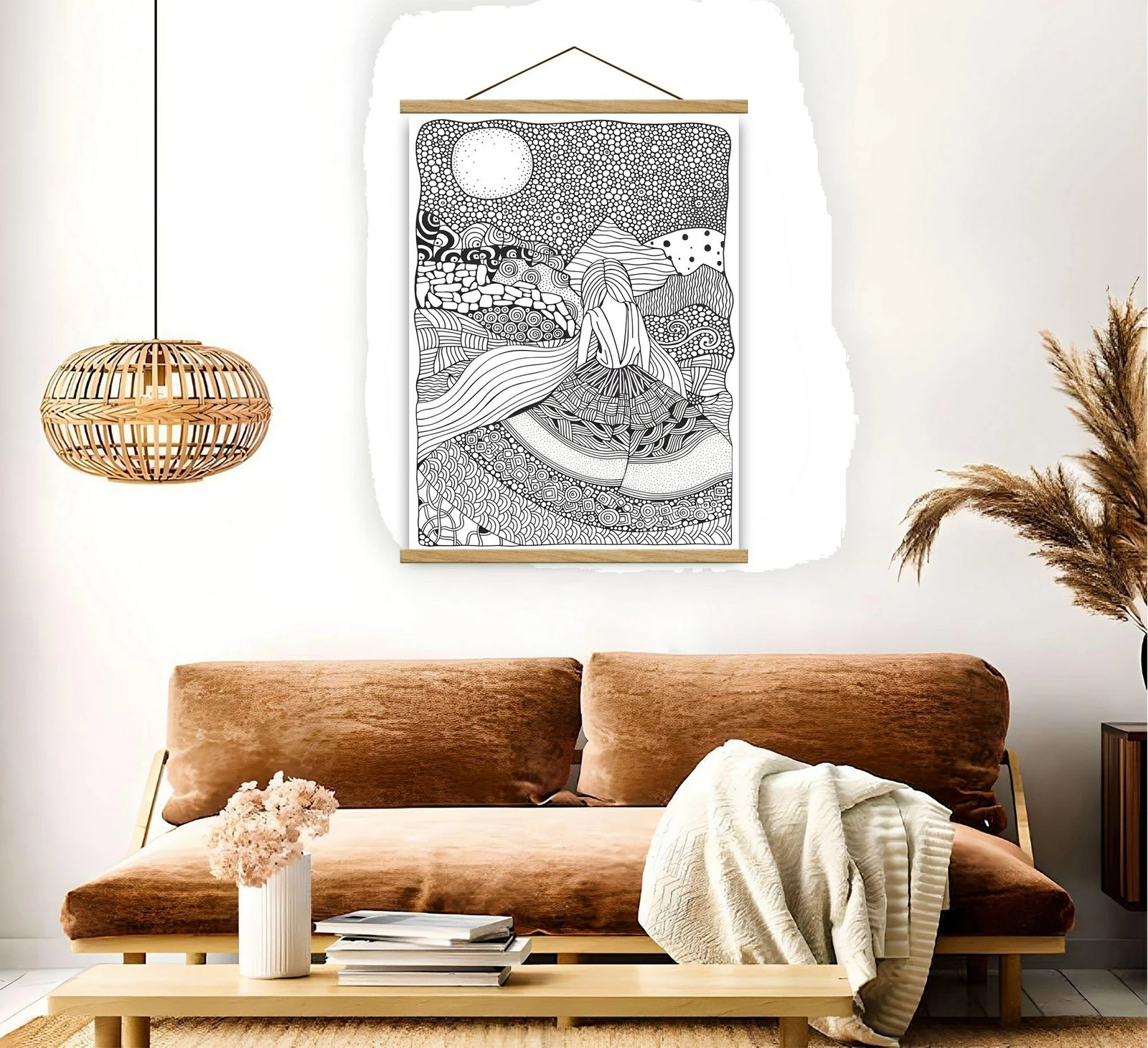 Pikturë dekorative me kornizë, shumëngjyrëshe, Wallity MRG35, 50x70cm