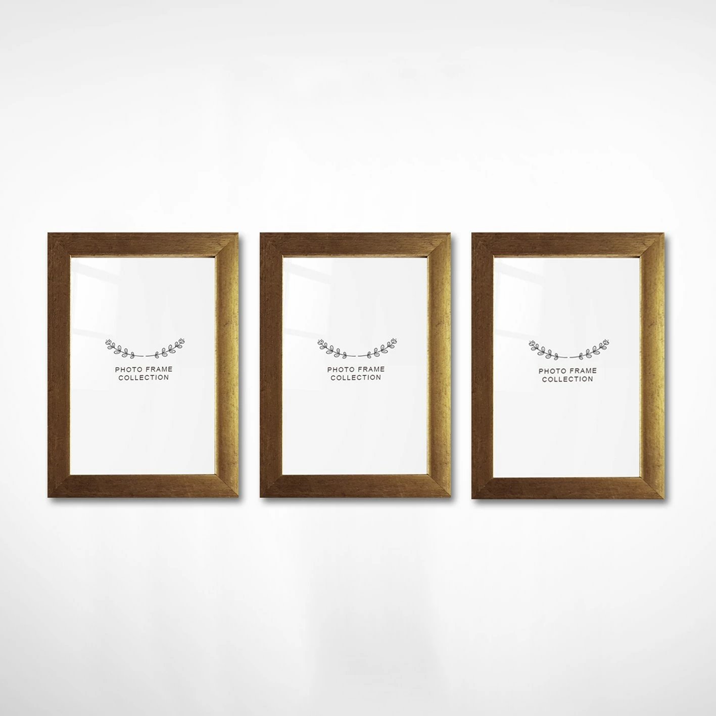Set kornizash për foto (3 copë), ngjyrë ari, Evila Originals, 3AFC1002_1015