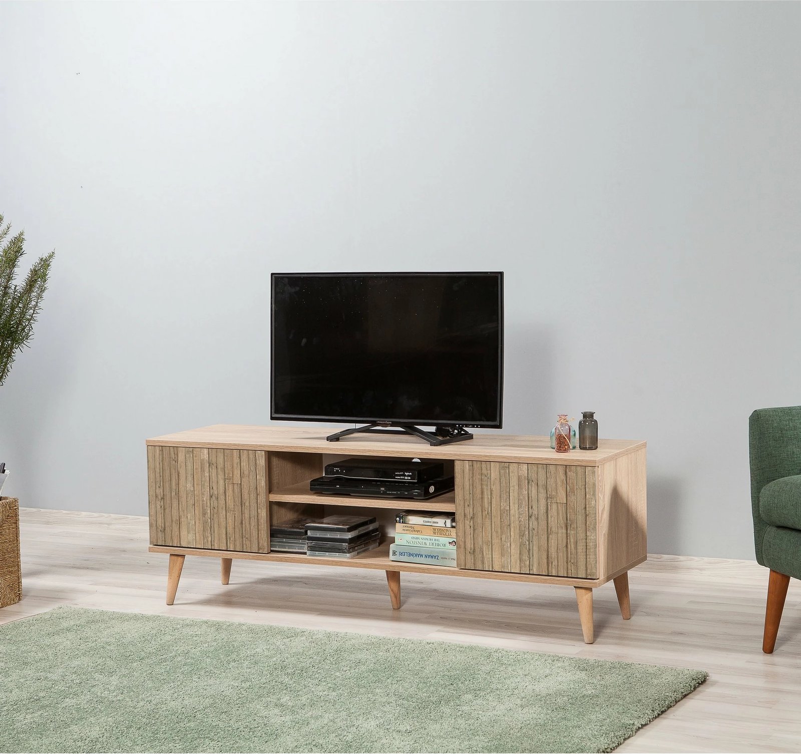 Komodë për TV, ngjyrë sonoma oak, Truva - 728