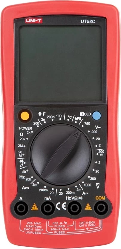 Multimetër UNI-T UT58C, i kuq