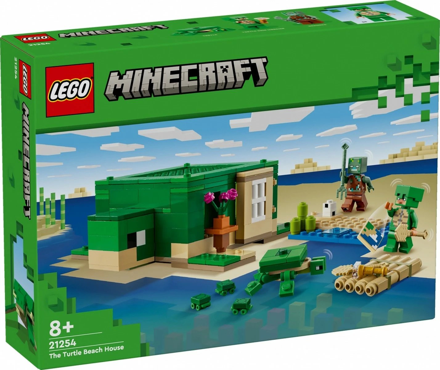 Set LEGO Minecraft Turtle Beach House 21254, 234 pjesë, plastikë
