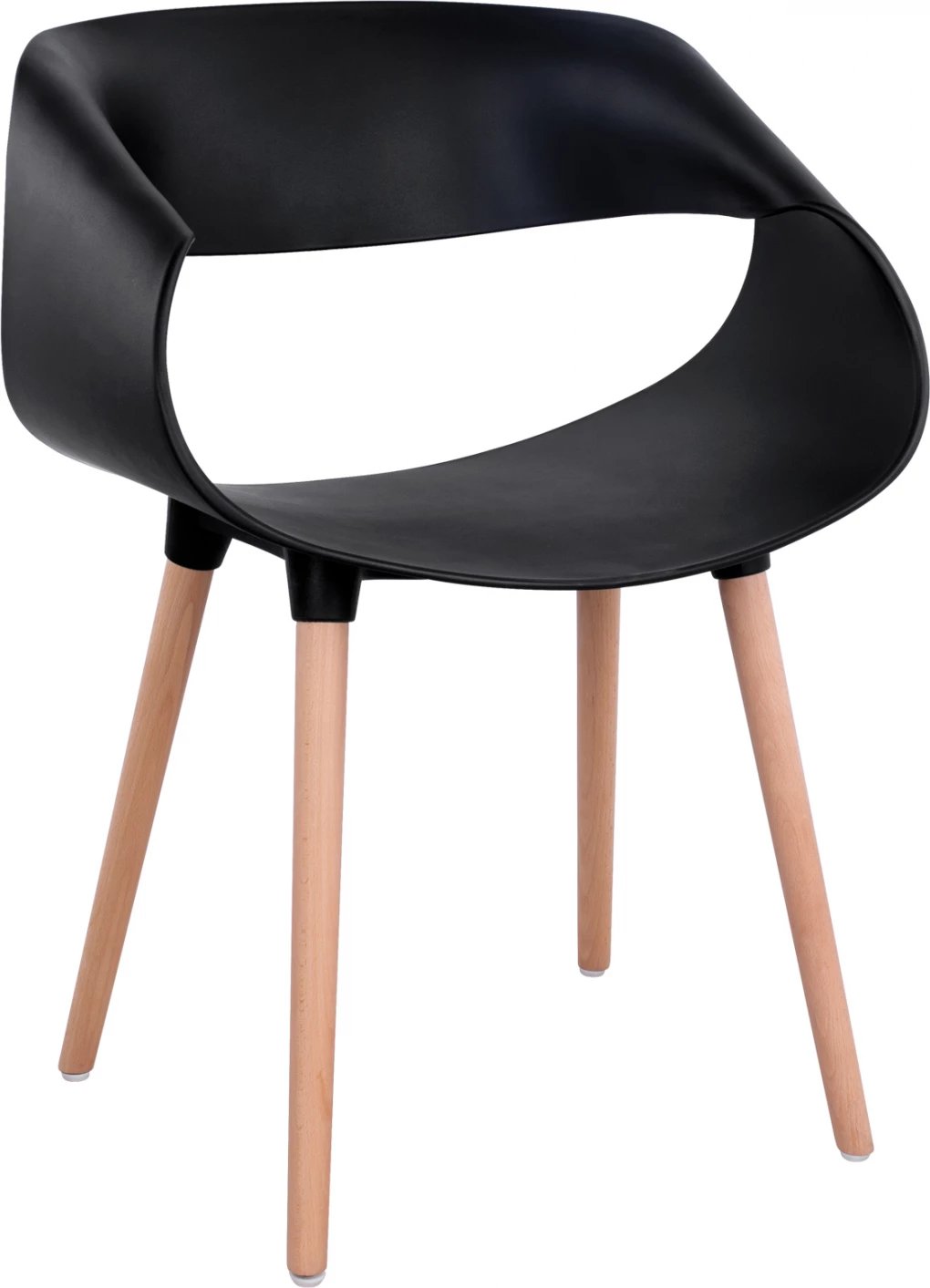 Karrige me krahë polipropileni Maggie FH8600.02, ngjyrë e zezë, 59x53x80 cm, set prej 2 copë