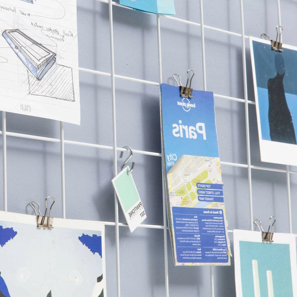 Aksesor dekorativ metalik për mur Wallity, i bardhë, WR001, 50x70x3cm