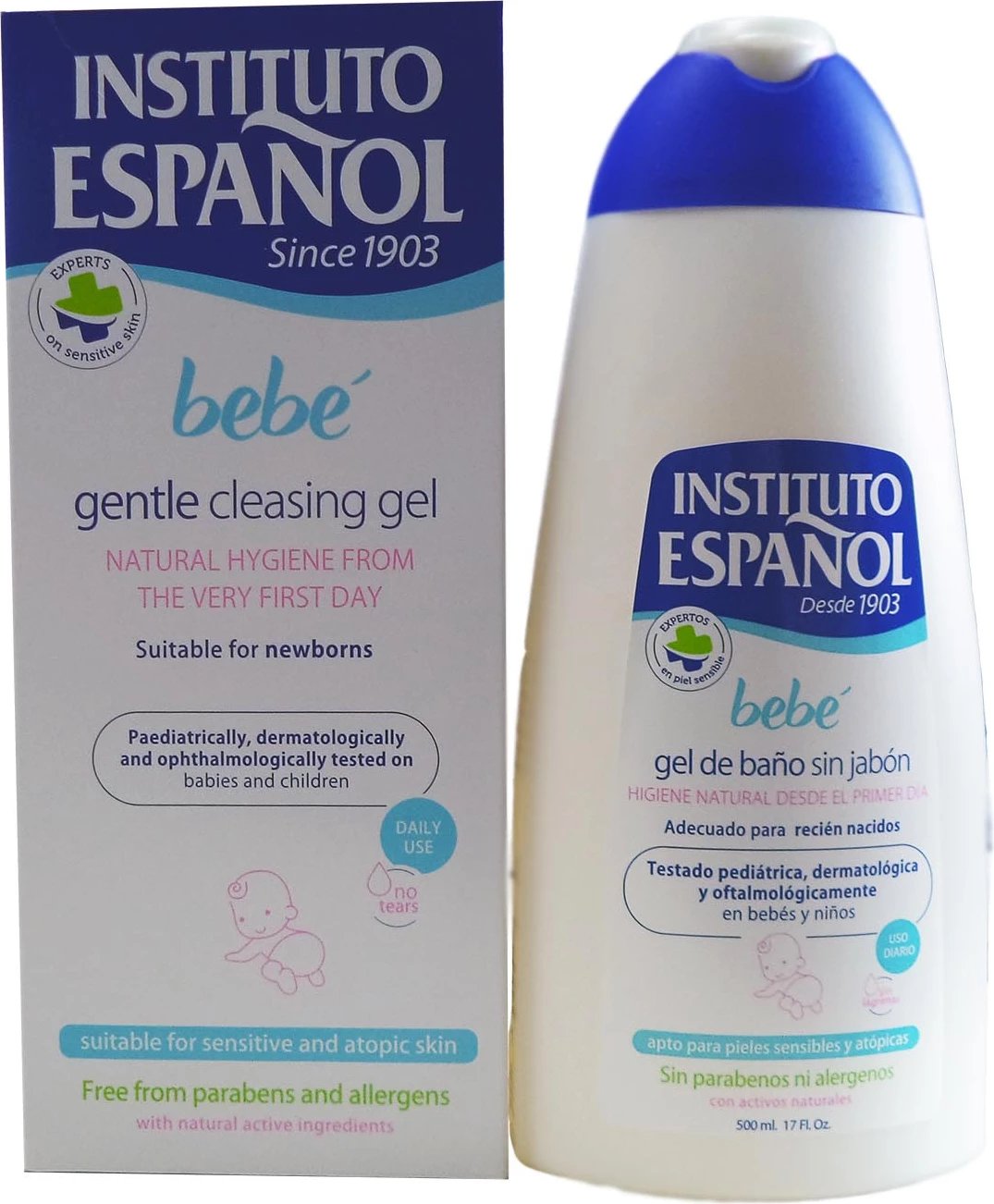 Xhel për dush për fëmijë Instituto Español Bebe 500ml Xhel për dush për fëmijë Instituto Español Bebe 500ml
