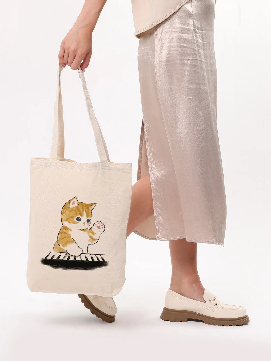 Qese tote Zoozie Bags, 1612, ngjyrë krem