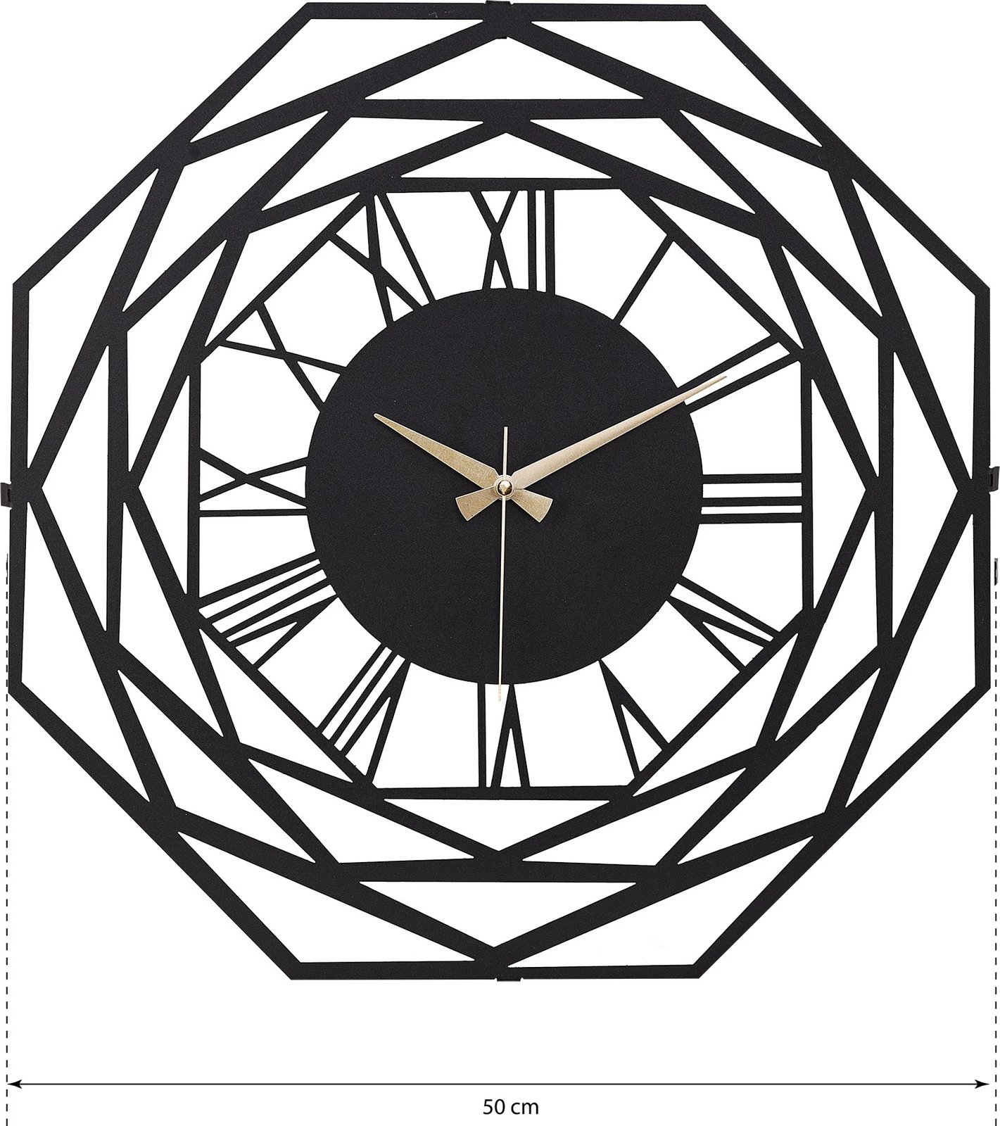 Orë muri dekorative prej metali, Wallity, Repido, e zezë