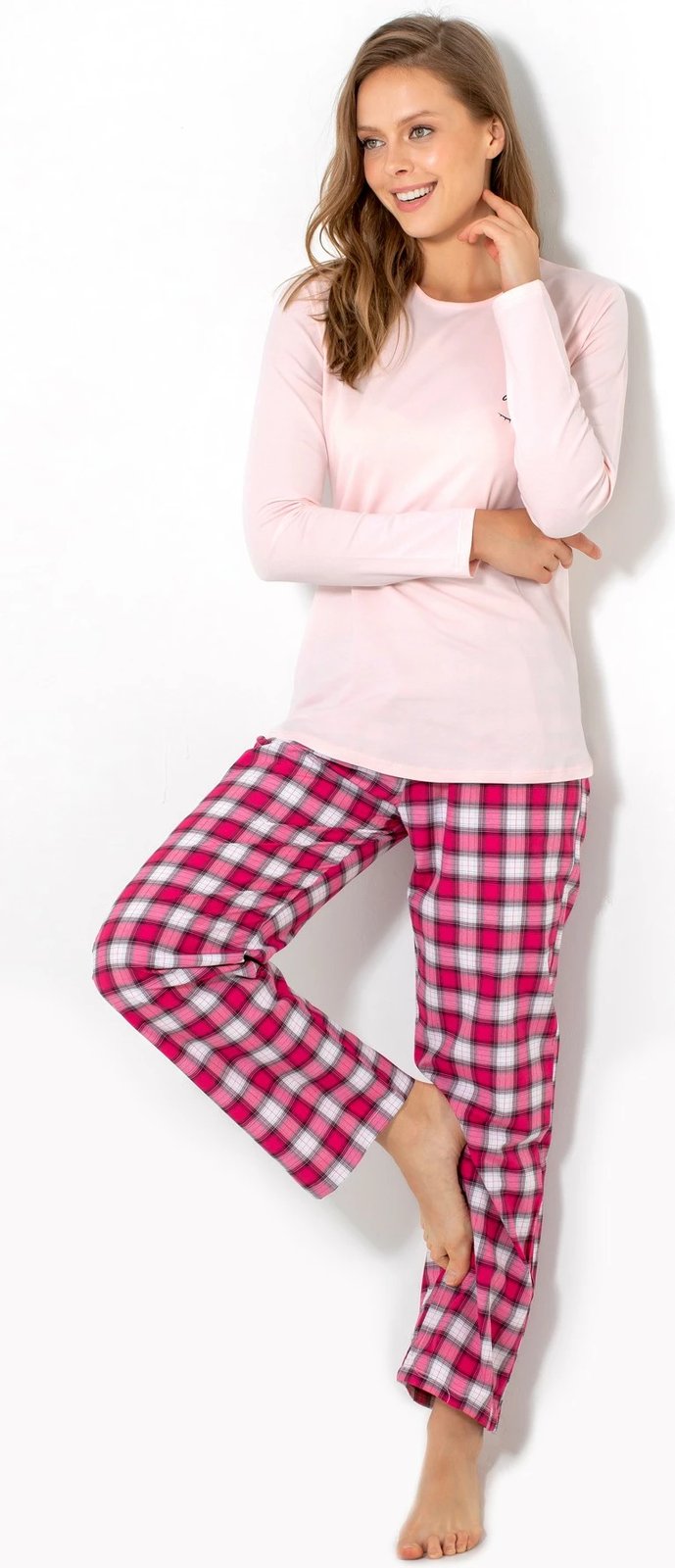 Set pizhamash për gra, Jumeon, 002-000535, ngjyrë pluhur