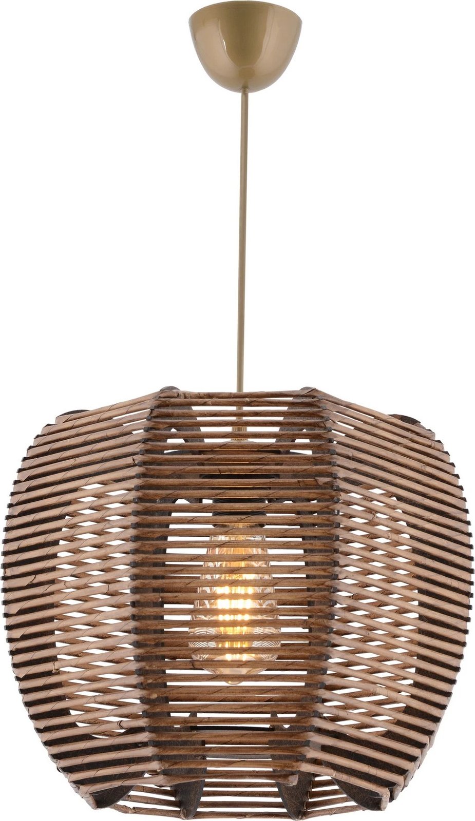 Llambë tavani prej druri, kapak bambuje, ngjyrë kafe, Opviq Neta