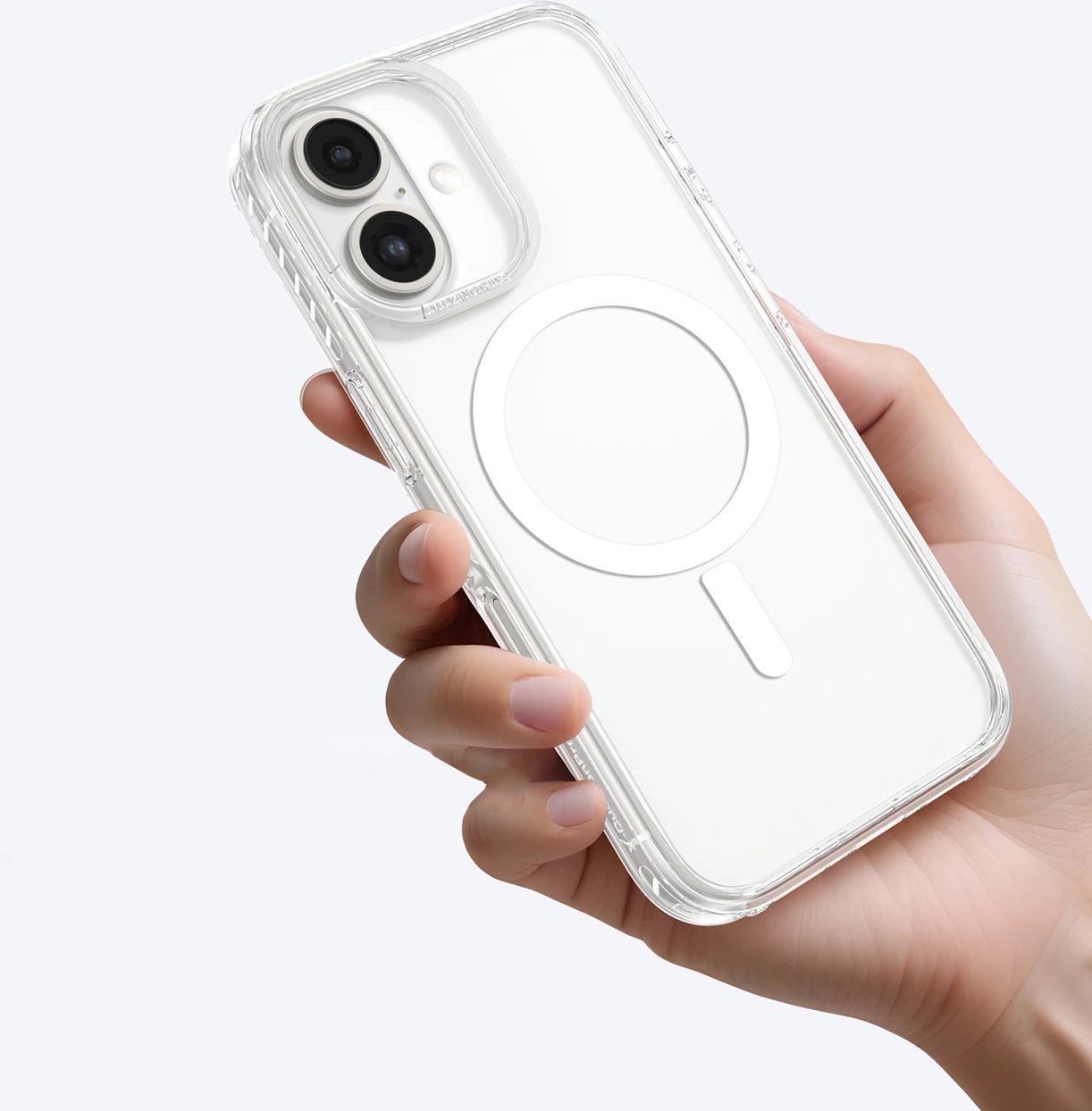 Mbështjellës AmazingThing Titan Pro Mag me unazë magnetike për iPhone 16 Plus, Transparent