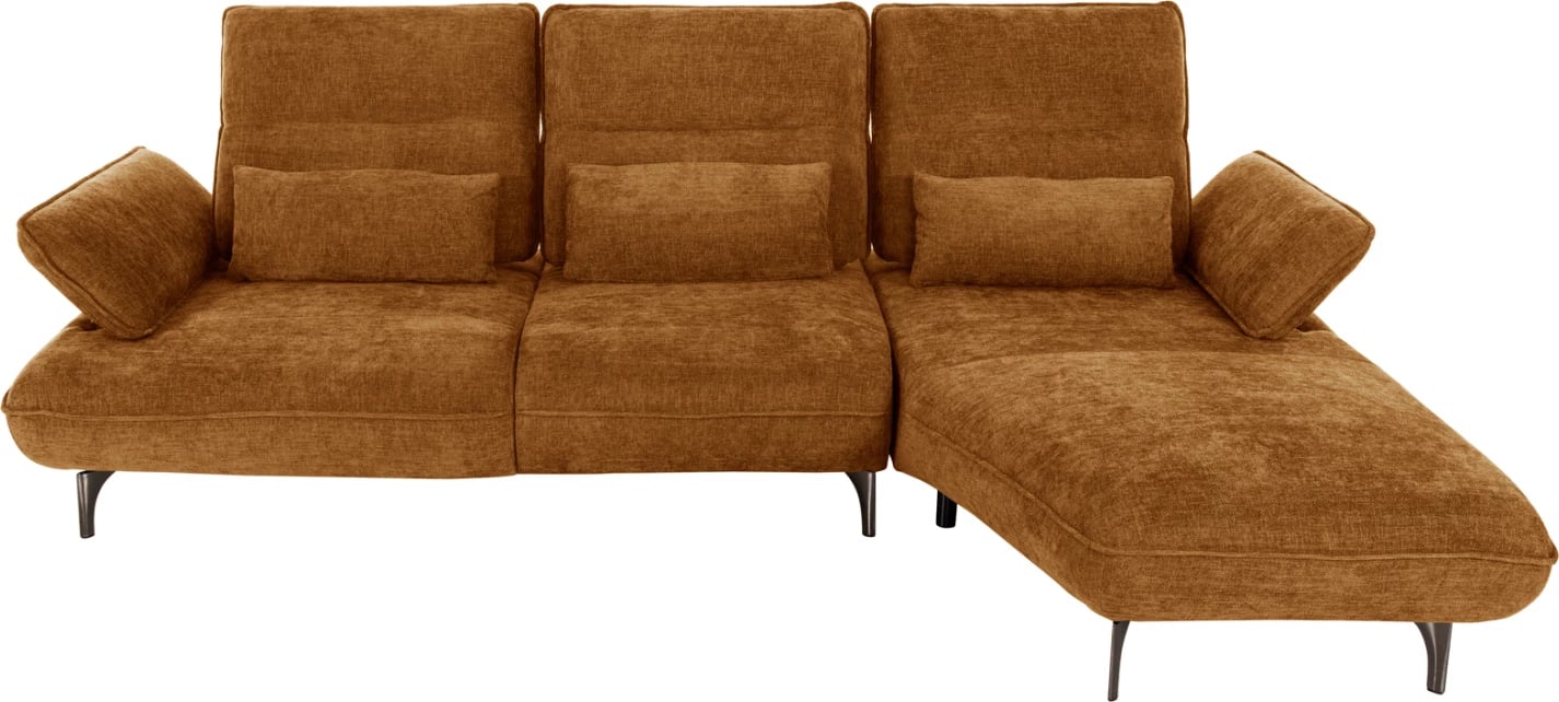 Divan-krevat qoshe (djathtas), pëlhurë e kuqe tullë, FH3268.02R, 283x188x100H cm