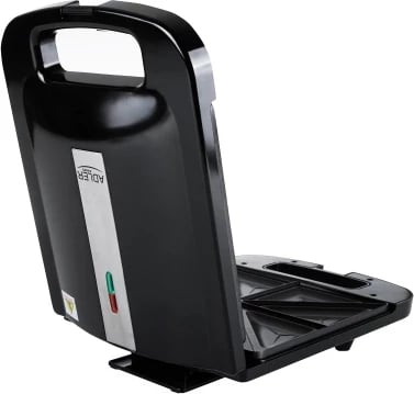 toster sanduiçesh Adler AD 3055, 4 sanduiçe, pllaka jo-ngjitëse 24x22 cm, 1400W, e zezë