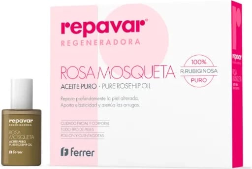Vaj trëndafili i egër për fytyrë dhe trup Repavar Regenerate Pure Rosehip Oil unisex 15ml
