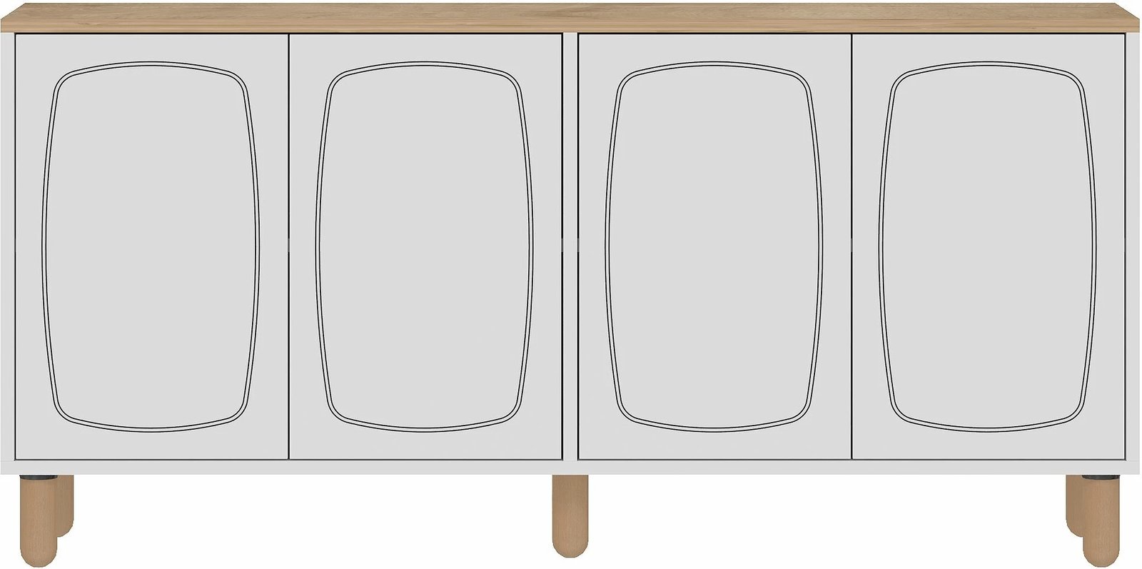 Konsol Skye Decor, Yekta - lis safir, e bardhë