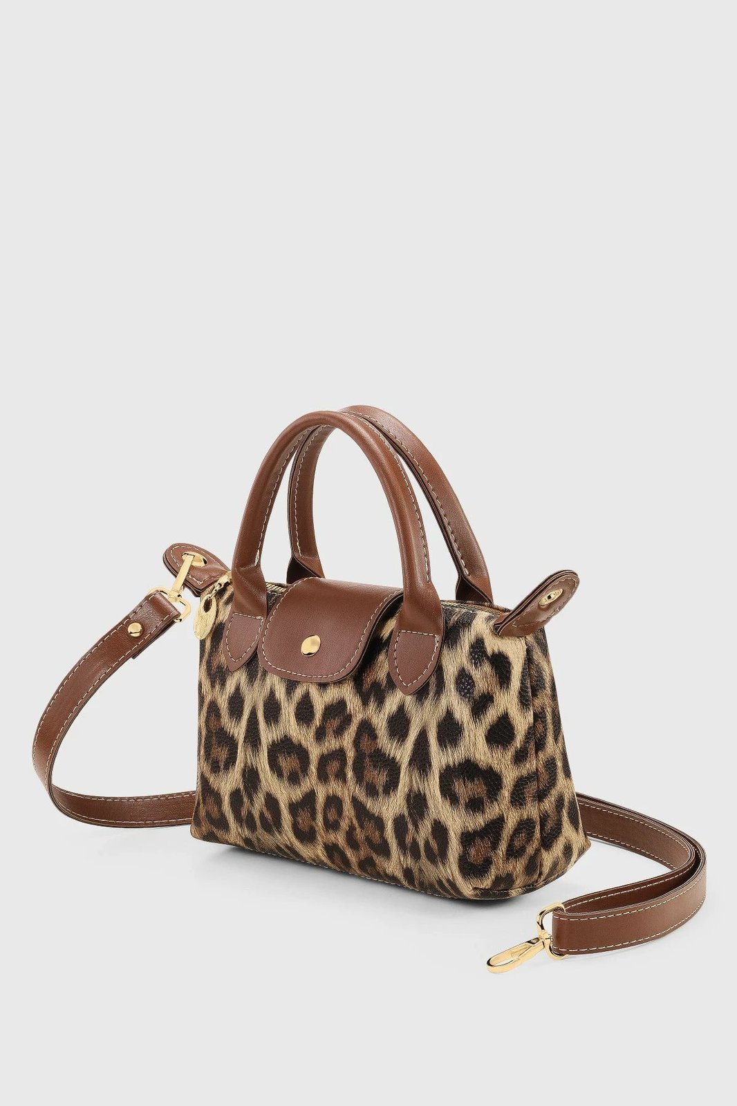 Çantë shpatull për femra, dizajn leopard, Zoozie Bags, 24x16cm