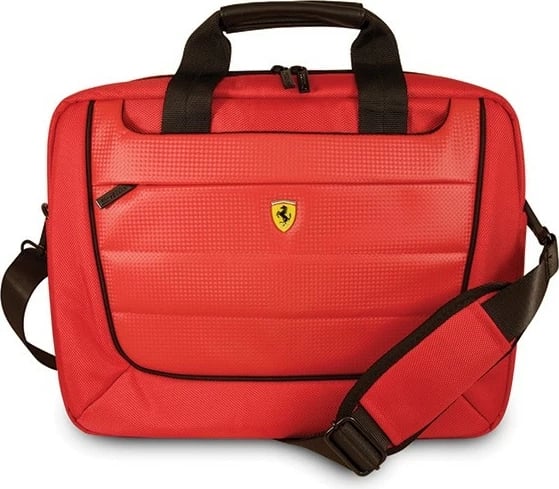 Çantë laptopi, Ferrari, Scuderia FECB15RE (FER000332), 16", 43x33x10 cm, 7 ndarje, najlon/poliester/eko-lëkurë, e kuqe