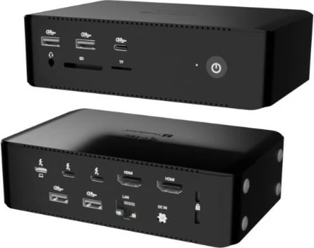 Kasë i-tec Thunderbolt 5 Quattro Display Docking Station, 5x USB, 2.5G LAN, Power Delivery 140W, e zezë