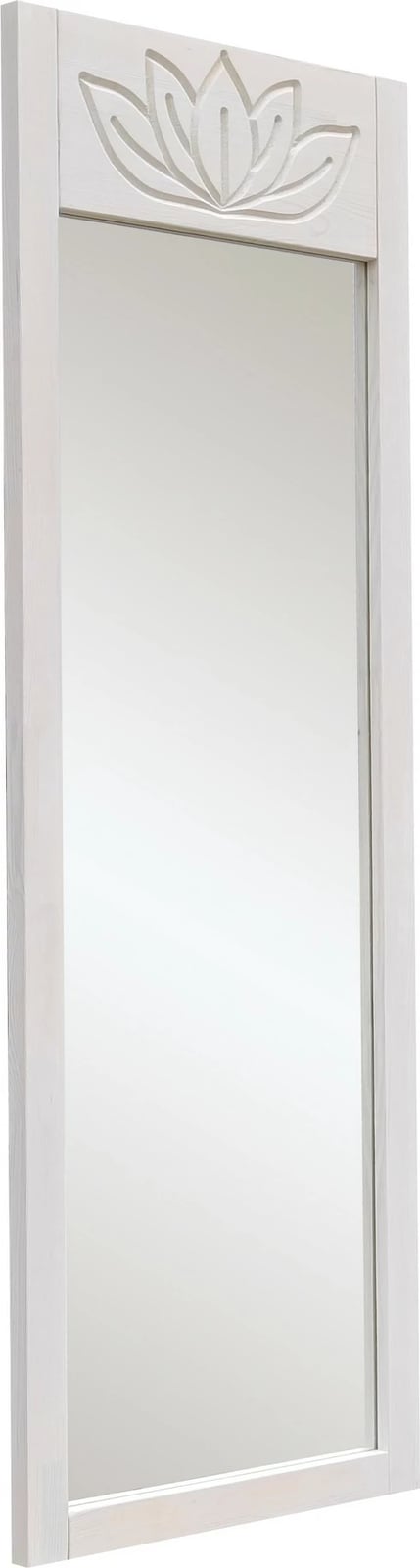 Pasqyrë Cheval Skye Decor, dru i bardhë, motiv lule lotus