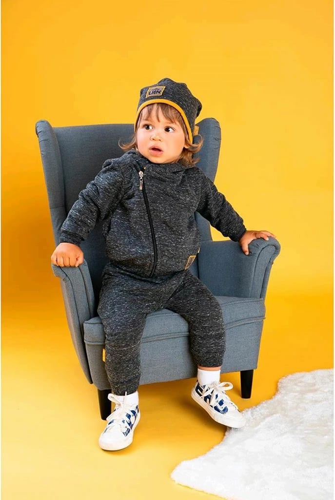 kapuç bebi Nicol Prince Lion, përmasa 80/86, gri melanjë