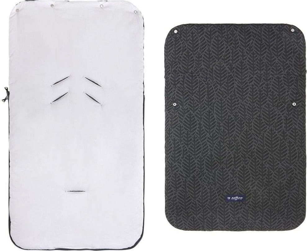 Mbështjellës multifunksional për bebe, WOMAR Zaffiro 5‑në‑1, pambuk 100% me mbushje antialergjike, gri grafit