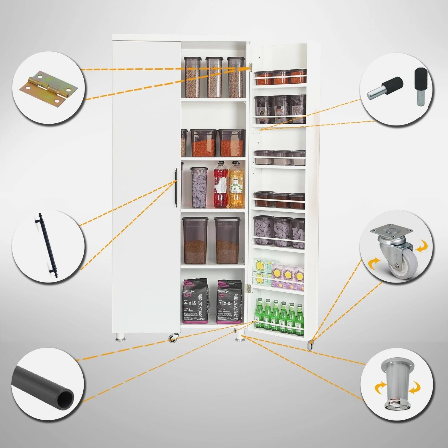 Dollap shumëpërdorimësh Hanah Home, Guzzo, i bardhë