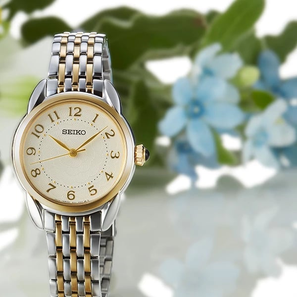 Orë dore SEIKO SUR562P1, argjend e ar