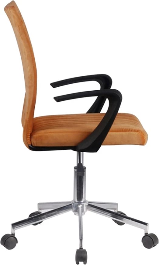 Karrige zyre Lotto, material stof, ngjyrë kungulli, metal, 54x59x98cm