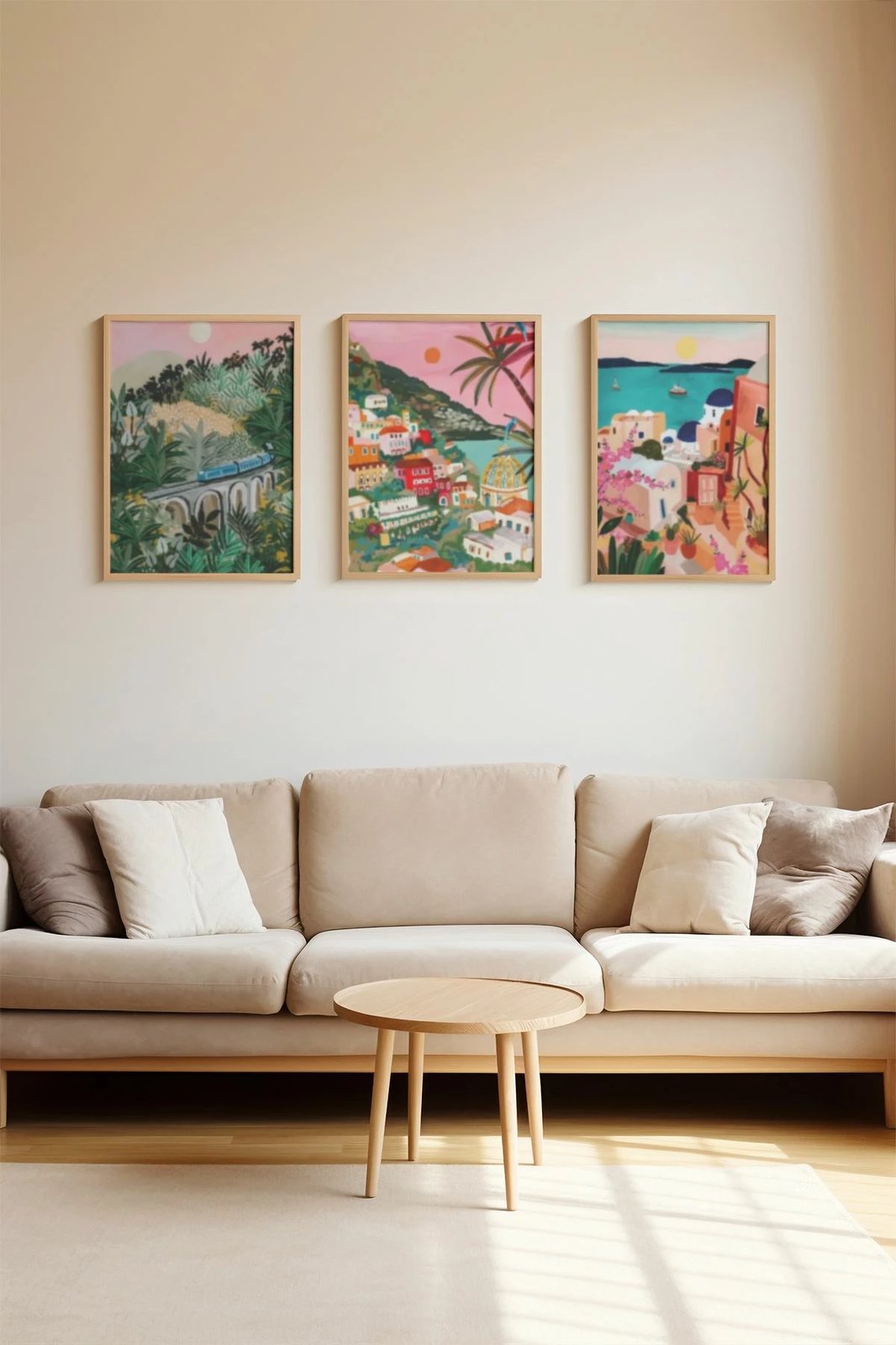 Pikturë dekorative me kornizë (3 copë), Wallity, Ersy3Ham2