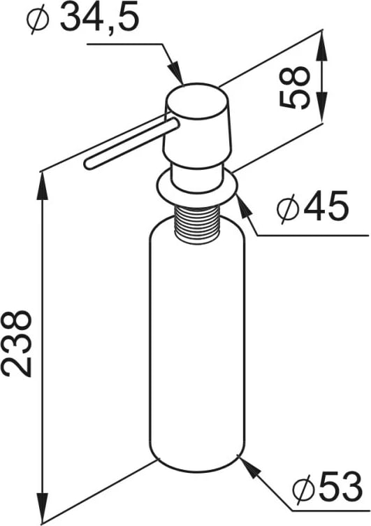 Mekanizëm sapuni për lavaman Elleci ADI02300BK Mekanizëm sapuni për lavaman Elleci ADI02300BK