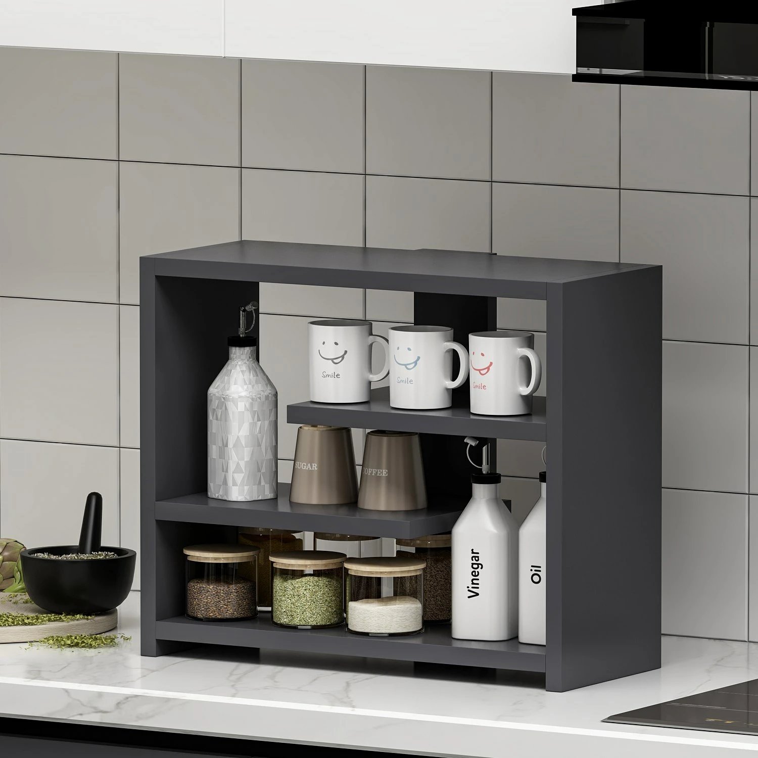 Raft muri Hanah Home, Gupse, ngjyrë antracit