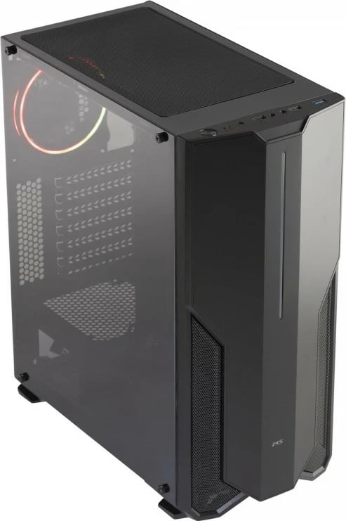 Kasë gaming MS FIGHTER V310, Midi Tower, RGB, e zezë