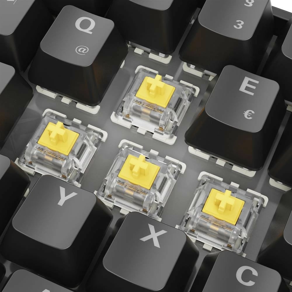 Tastierë gaming Sharkoon Skiller SGK50S4 Gen2, RGB, e zezë-verdhë