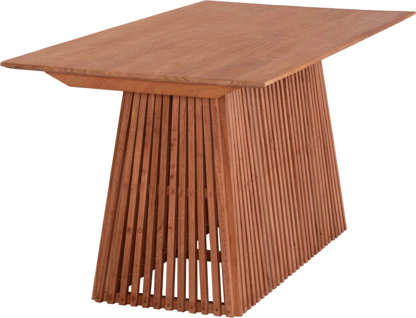 Tavolinë drejtkëndore për ngrënie, druri Mindi, ngjyrë natyrale, 160x79.5x76.5 cm