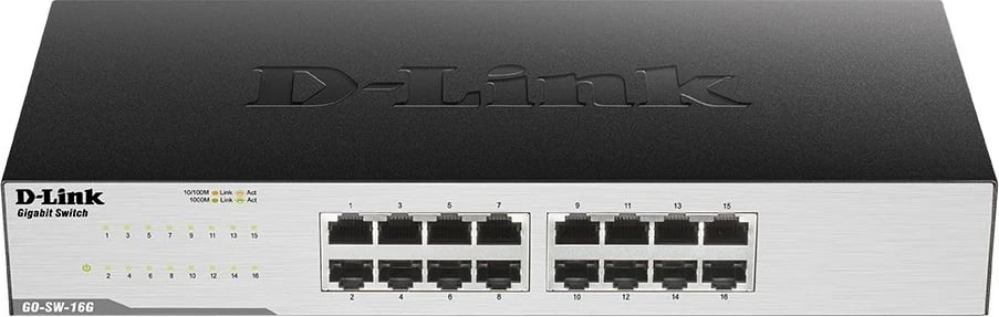 Switch D-Link GO-SW-16G/E, 16 porta, Gigabit, Metalik