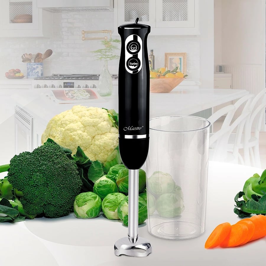 Blender dore Feel-Maestro MR-511, 500W, 900ml, Inox, Zi/Argjendtë