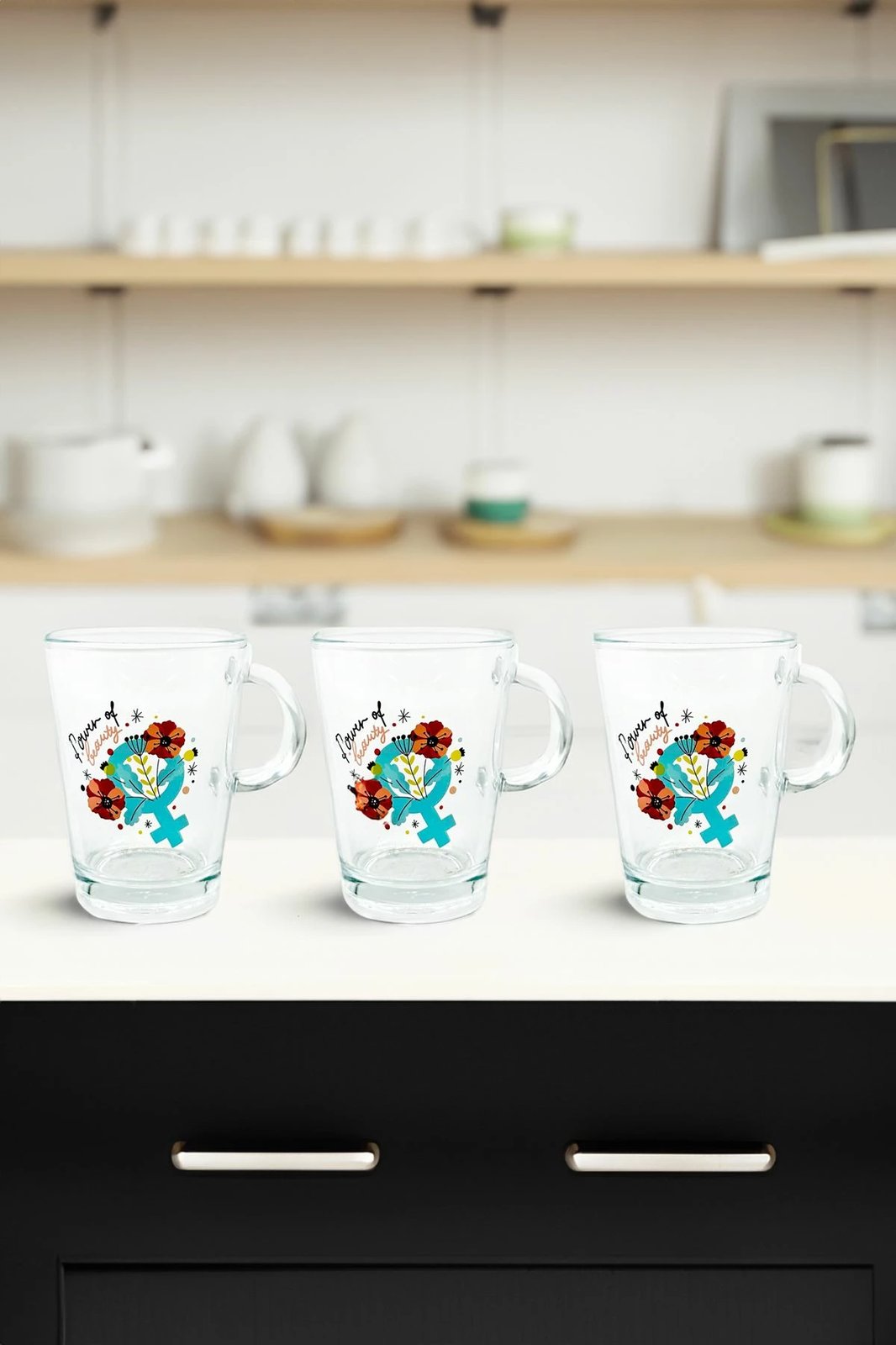 Set gotash prej qelqi (3 copë), Hermia Concept, PB554031