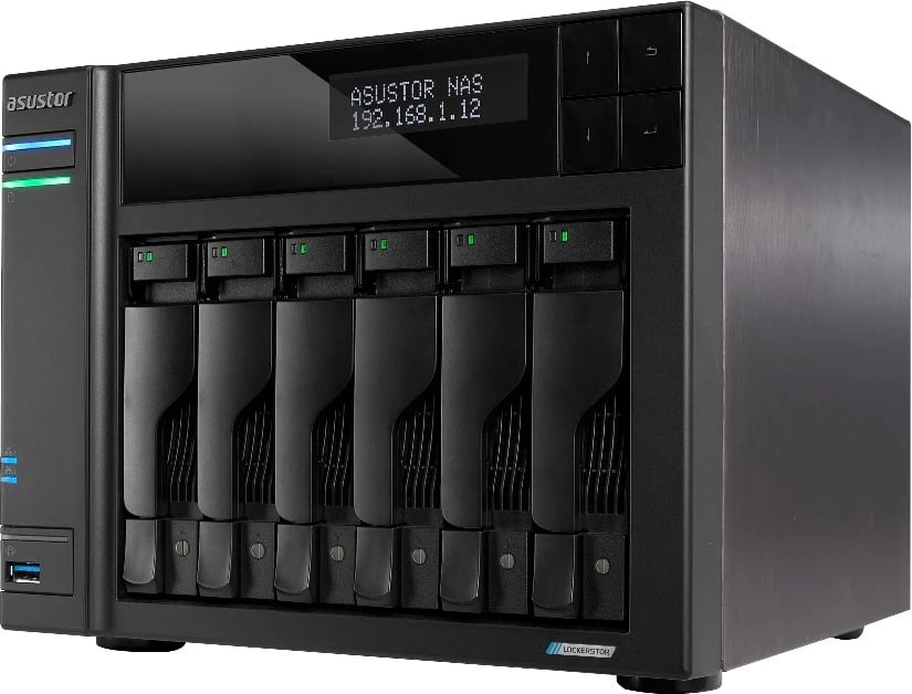 NAS ASUSTOR LOCKERSTOR 6 AS6706T, Intel Celeron N5105, 8 GB DDR4, ADM, e zezë