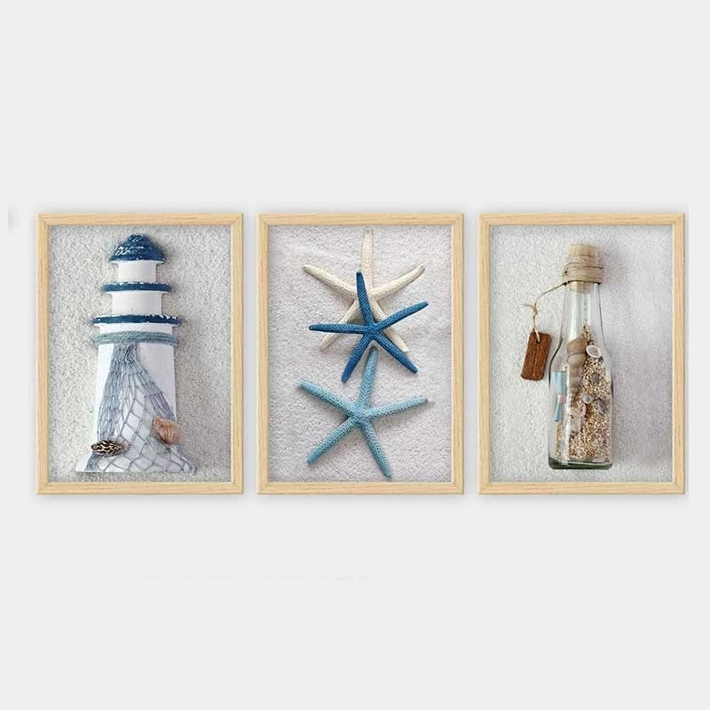 Piktura dekorative me kornizë, 3 copë, Wallity, 3NTC_25445214_3545