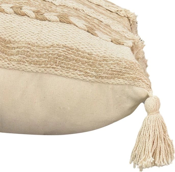 Jastëk Rozi Inart, pëlhurë bezhë, 45x45x2.5cm