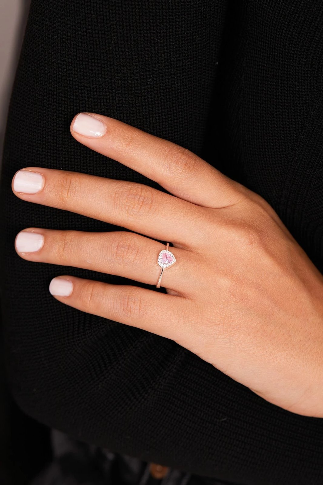 Unazë argjendi, ngjyrë rozë, Elika Silver, ELKAB92277Pembe