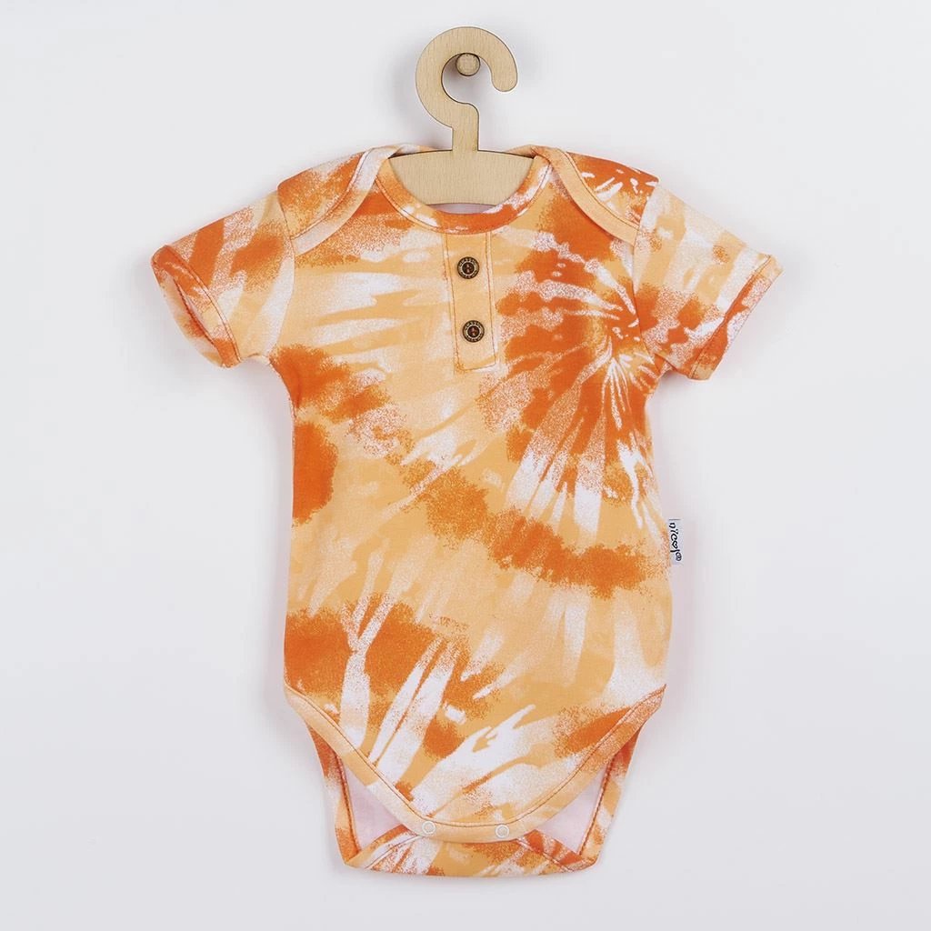 Body bebe me mëngë të shkurtra, Nicol Tomi, 100% pambuk, madhësia 68 (4-6 m), portokalli
