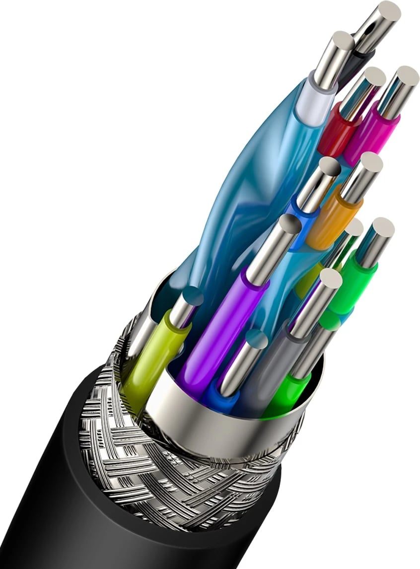 Kabllo HDMI Baseus Cafule CADKLF-E01, 1m, 4K 60Hz, e zezë