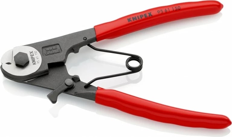 Prerës kabllosh Knipex 95 61 150, 150mm, dorezë plastike, ngjyrë e kuqe