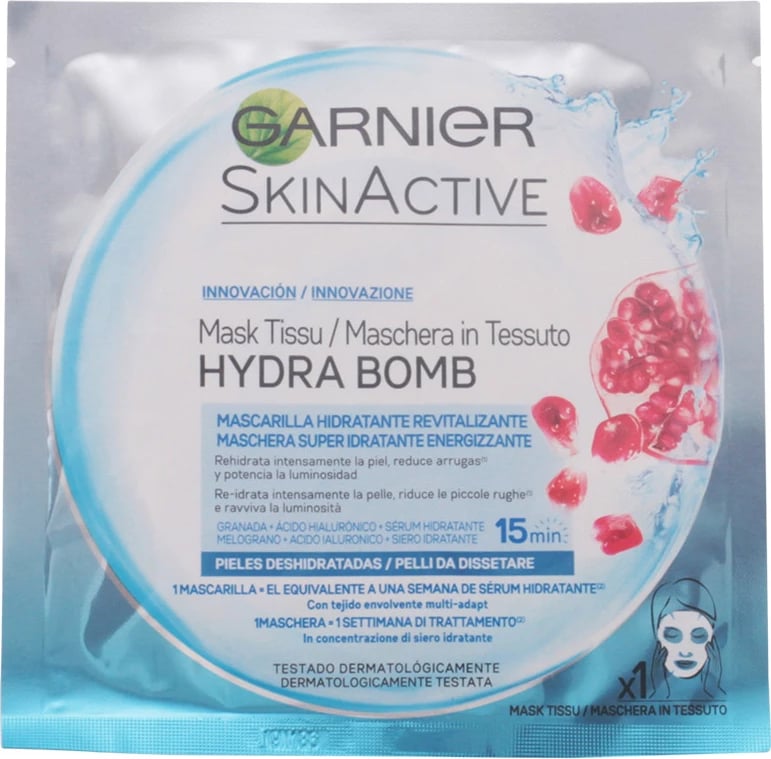 Maskë fytyre Garnier Skinactive Hydrabomb, 1 copë