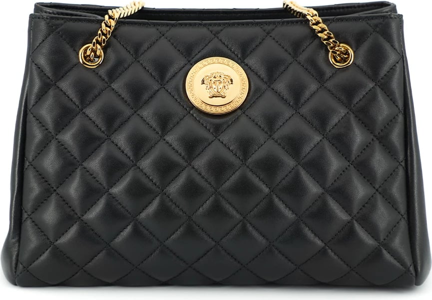 Çantë krahu për femra Versace, e zezë