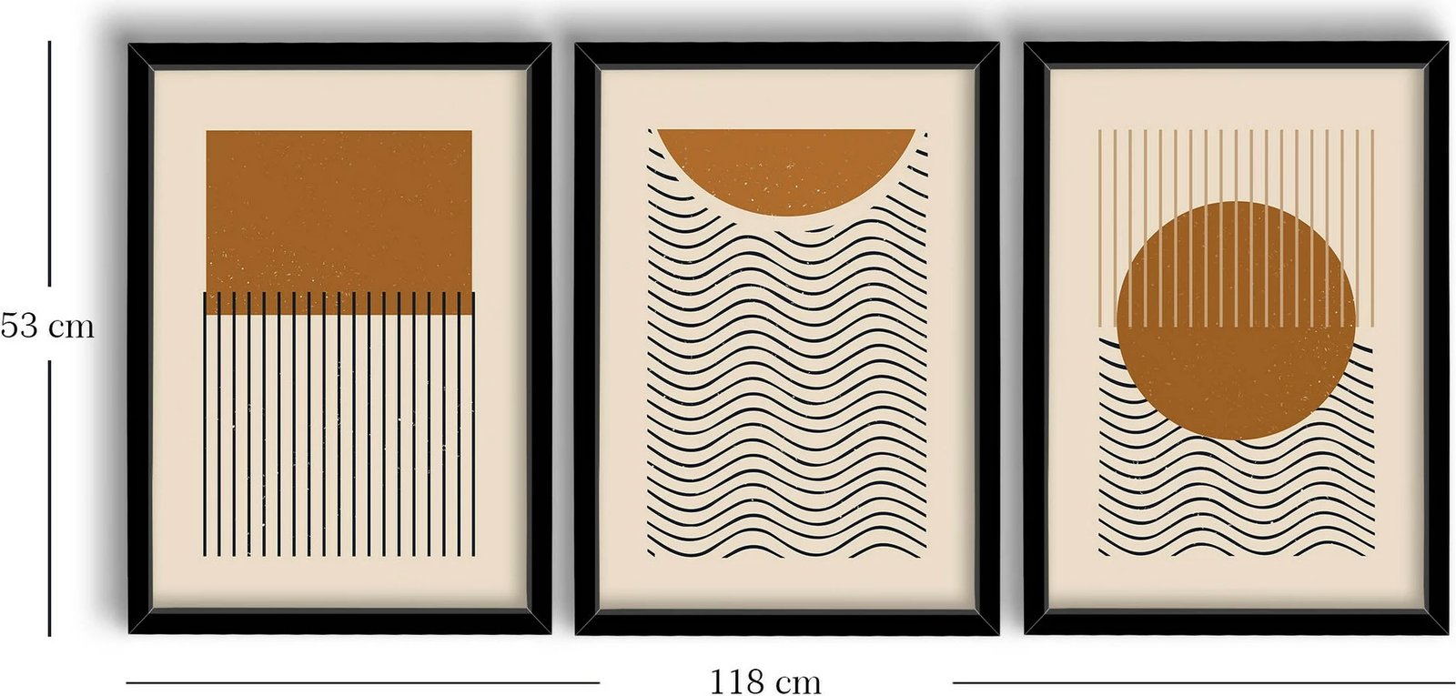 Pikturë dekorative me kornizë MDF (3 copë), Wallity, 3P3853NISCT-004