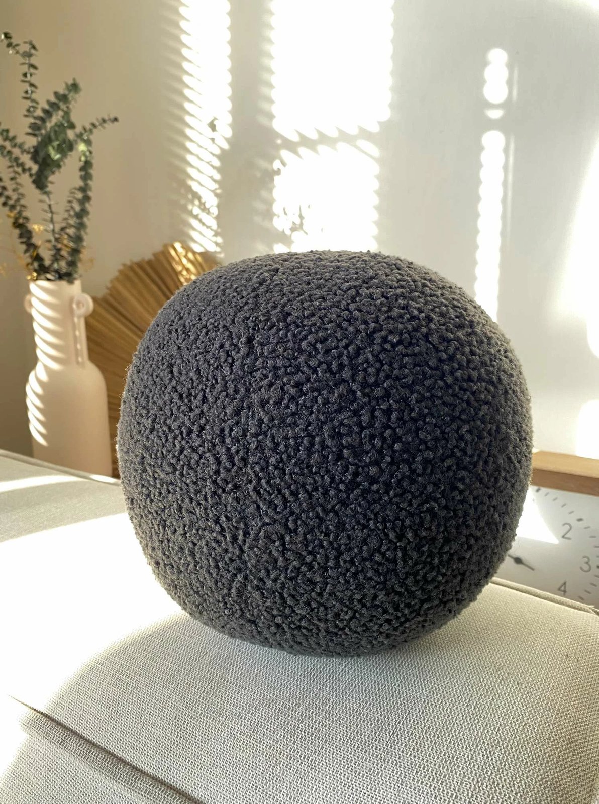 Jastëk dekorativ Teddy Top 25, ngjyrë antracit