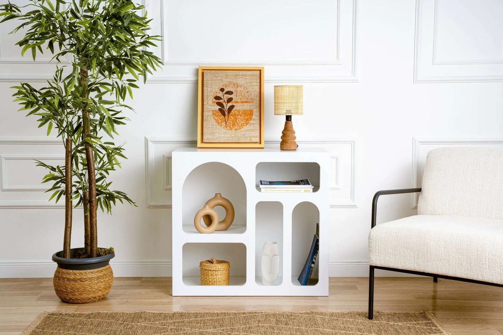 Konsol Skye Decor, Lessa, e bardhë