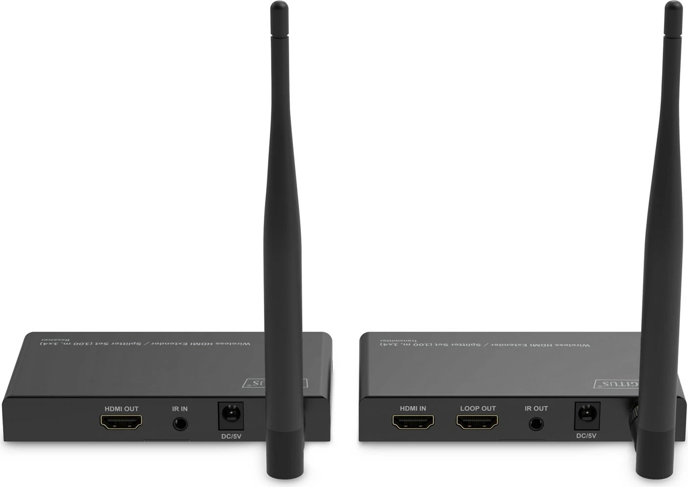Set transmetues & pranues HDMI wireless DIGITUS 494433, 100m, 1x4, i zi