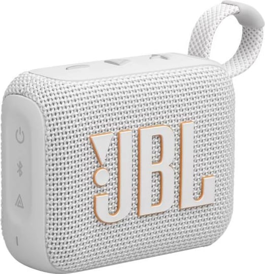 Altoparlant portabël Bluetooth, JBL, Go 4 (JBLGO4WHT), deri 7 orë + Playtime Boost, IP67, bardhë