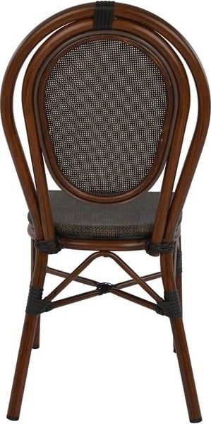 Karrige alumini pamje bambuje, ngjyrë kafe, me tekstilene, 40,5x56,5x89,5 cm, FH5026